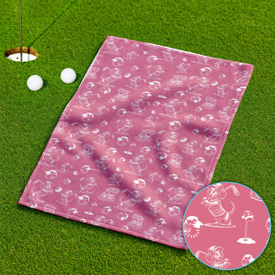 Dachshund Pattern Golf Towel For Men, Funny Golf Towels, Golf Gift For Golfer