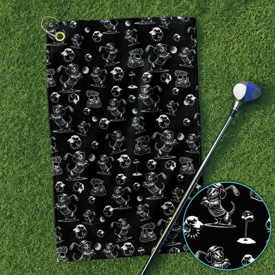 Dachshund Pattern Golf Towel For Men, Funny Golf Towels, Golf Gift For Golfer