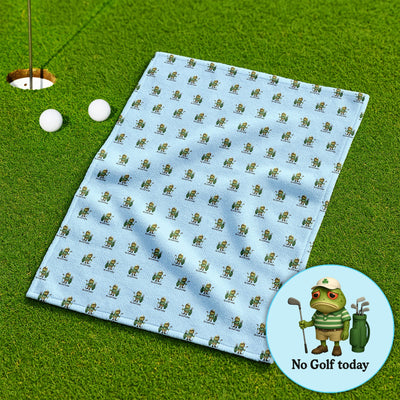 No Golf Today Pattern Golf Towel, Funny Frog Golf Towels For Men, Golf Gift For Golfer