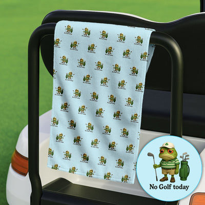No Golf Today Pattern Golf Towel, Funny Frog Golf Towels For Men, Golf Gift For Golfer