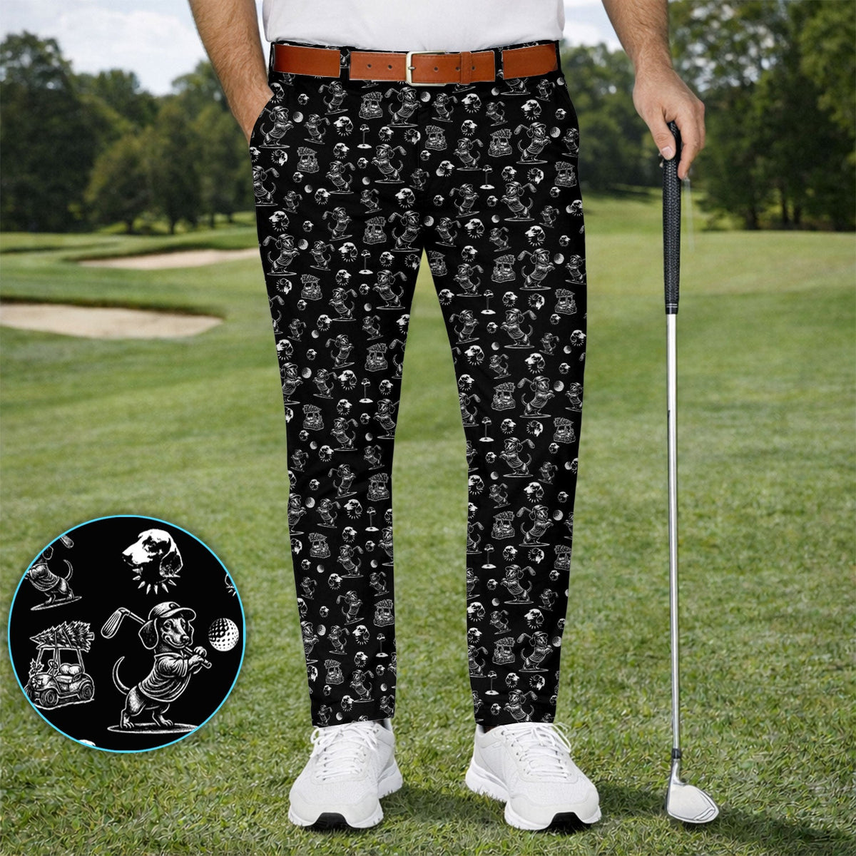 Dachshund Pattern Golf Set For Men, Funny Golf Set, Golf Gift For Golfer
