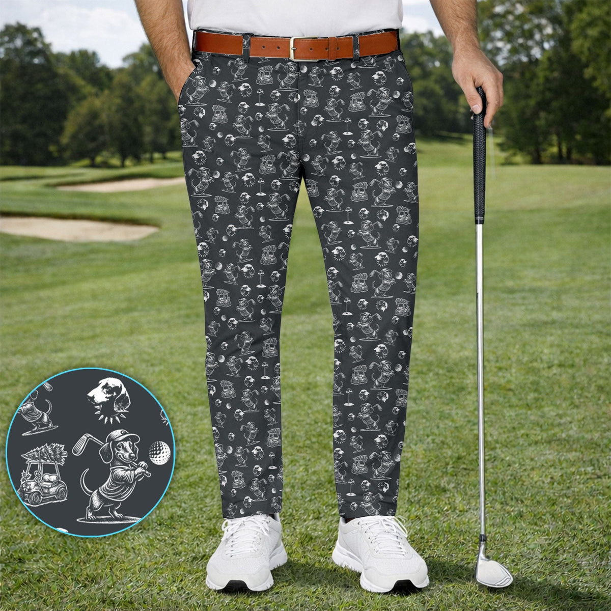 Dachshund Pattern Golf Set For Men, Funny Golf Set, Golf Gift For Golfer
