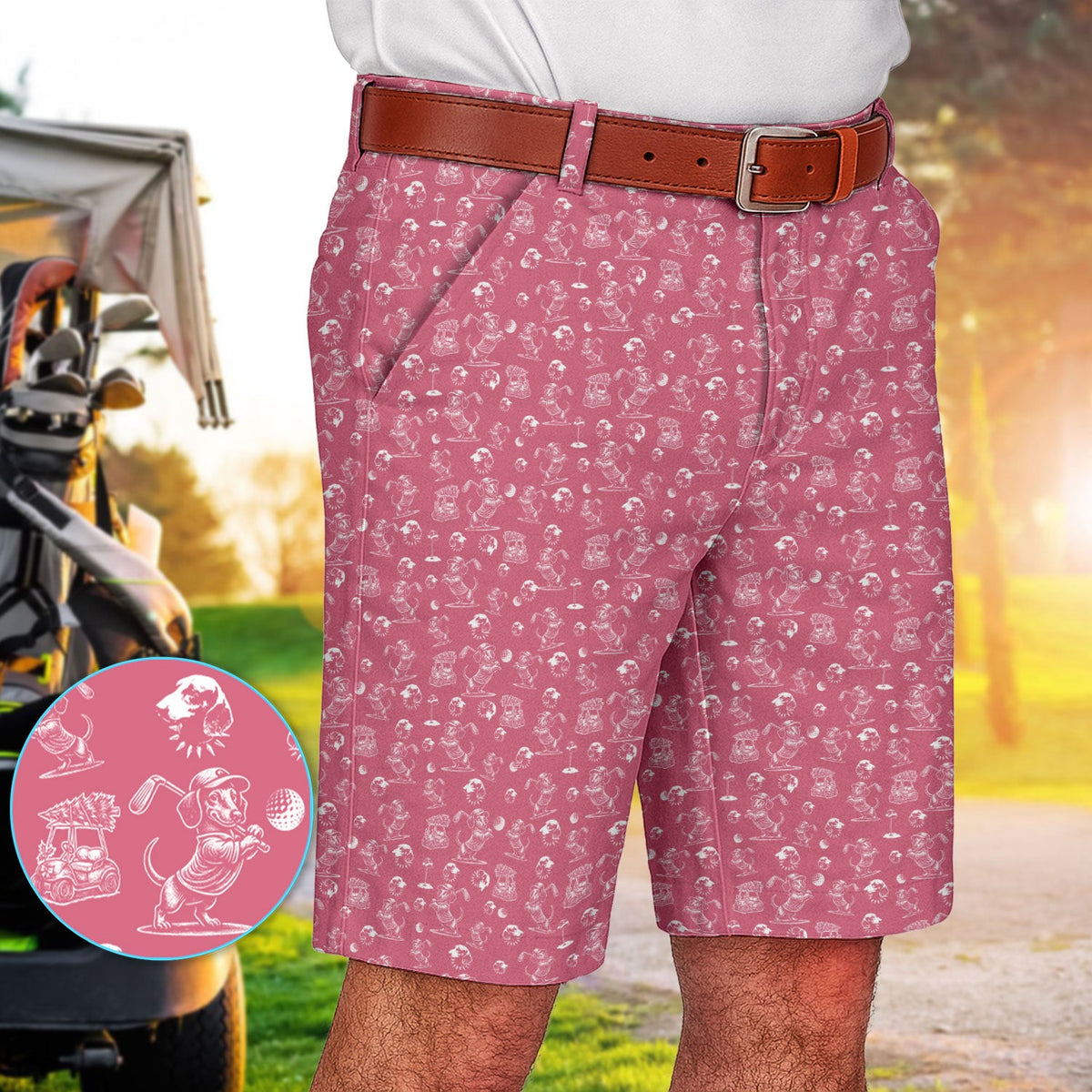 Dachshund Pattern Golf Set For Men, Funny Golf Set, Golf Gift For Golfer