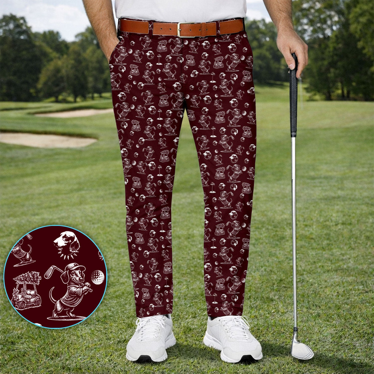 Dachshund Pattern Golf Set For Men, Funny Golf Set, Golf Gift For Golfer