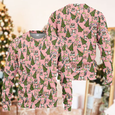Christmas Pattern Ugly Sweater, Funny Xmas Golf Sweater, Festive Golf Gift For Men