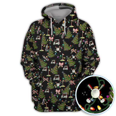 Christmas Pattern Polos, Funny Xmas Golf Shirt, Festive Golf Gift For Men
