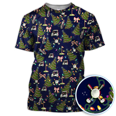 Christmas Pattern Polos, Funny Xmas Golf Shirt, Festive Golf Gift For Men