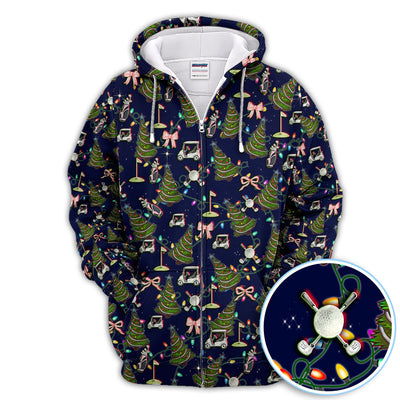 Christmas Pattern Polos, Funny Xmas Golf Shirt, Festive Golf Gift For Men