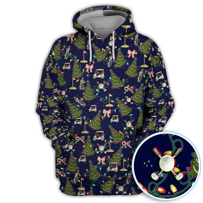 Christmas Pattern Polos, Funny Xmas Golf Shirt, Festive Golf Gift For Men