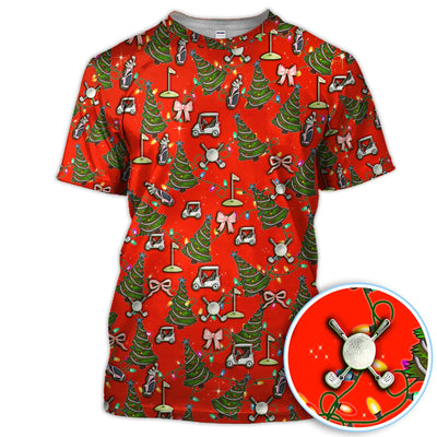 Christmas Pattern Polos, Funny Xmas Golf Shirt, Festive Golf Gift For Men