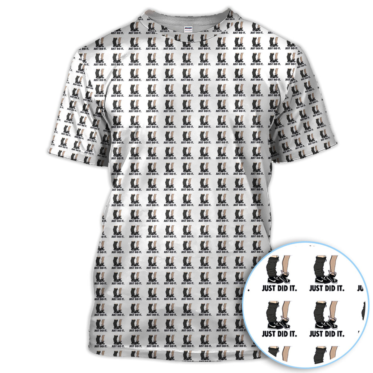 Just Did It Pattern Golf Polos, Funny Golf Shirt For Men, Golf Gift For Golfer