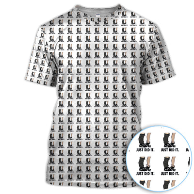 Just Did It Pattern Golf Polos, Funny Golf Shirt For Men, Golf Gift For Golfer