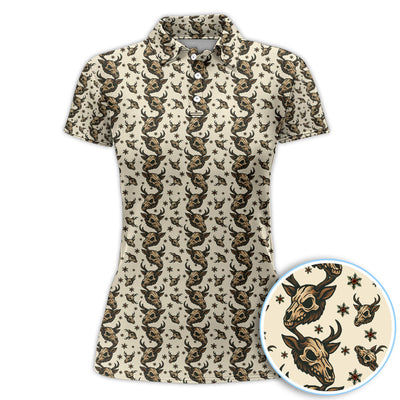 Krampus Christmas Pattern Golf Shirt, Crazy Xmas Golf Polos, Golf Gift For Men