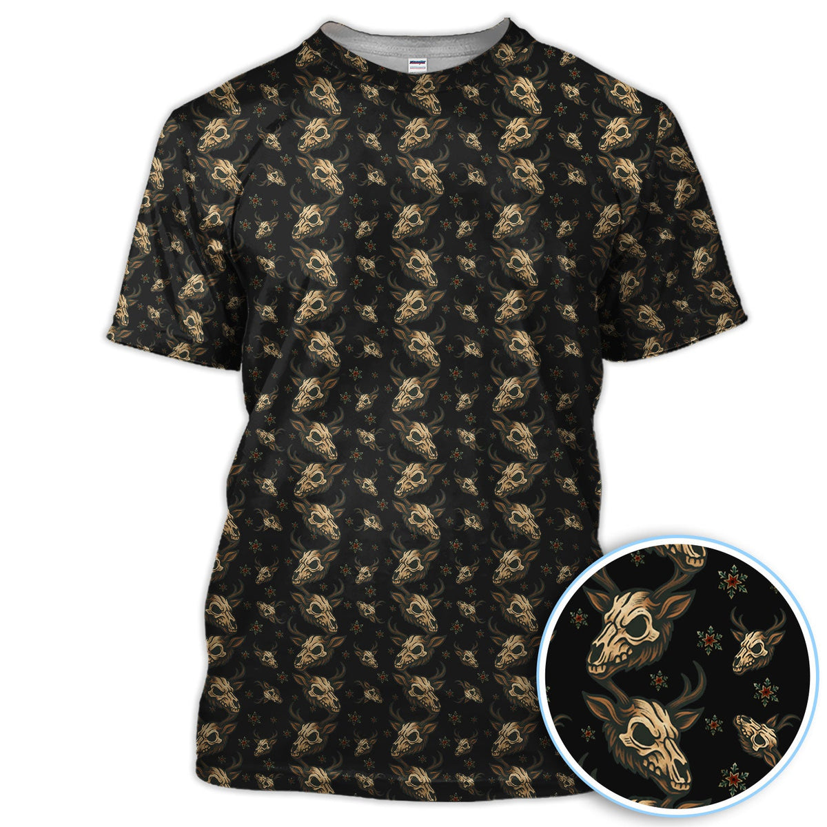 Krampus Christmas Pattern Golf Shirt, Crazy Xmas Golf Polos, Golf Gift For Men