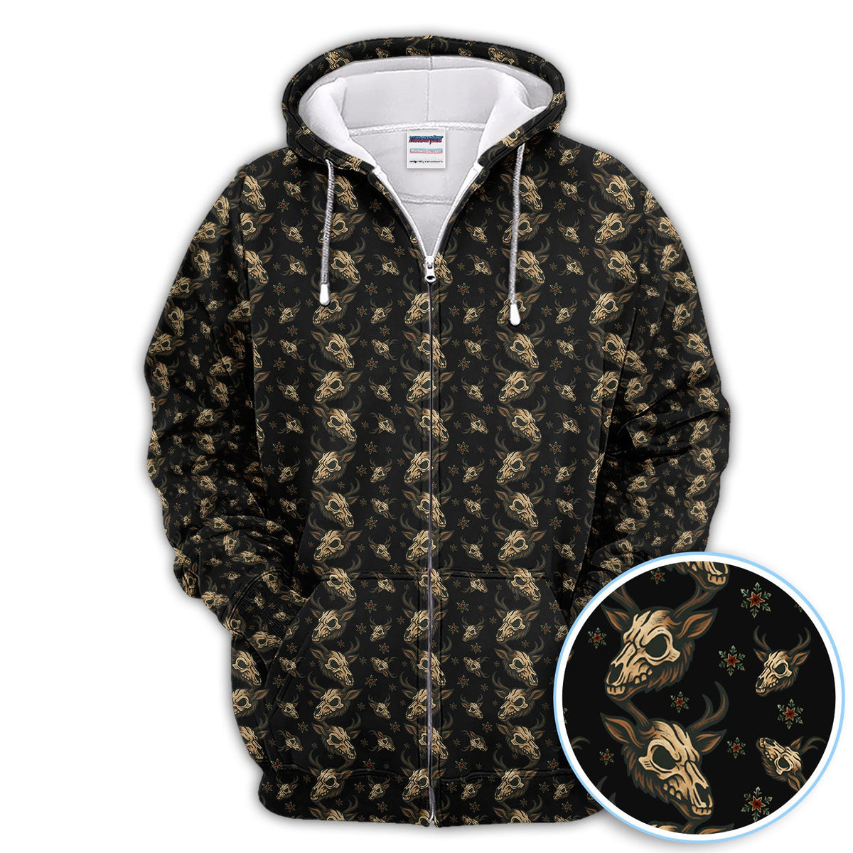 Krampus Christmas Pattern Golf Shirt, Crazy Xmas Golf Polos, Golf Gift For Men
