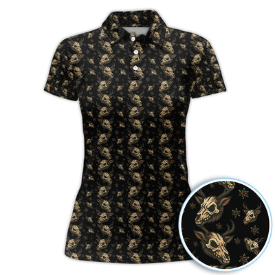 Krampus Christmas Pattern Golf Shirt, Crazy Xmas Golf Polos, Golf Gift For Men