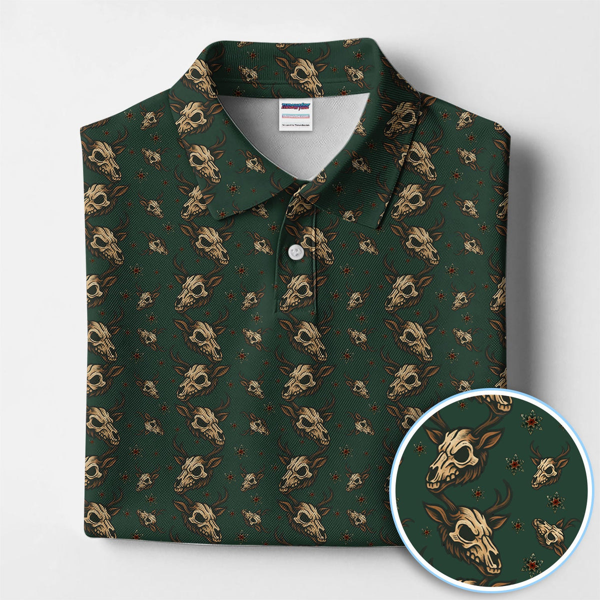 Krampus Christmas Pattern Golf Shirt, Crazy Xmas Golf Polos, Golf Gift For Men