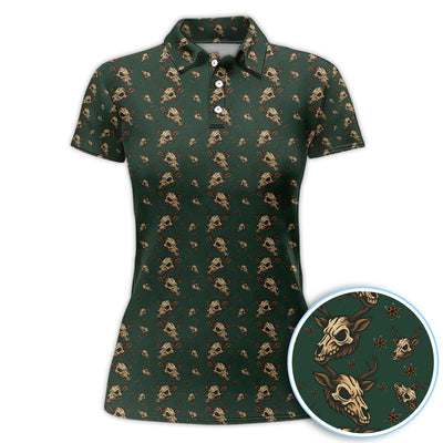 Krampus Christmas Pattern Golf Shirt, Crazy Xmas Golf Polos, Golf Gift For Men