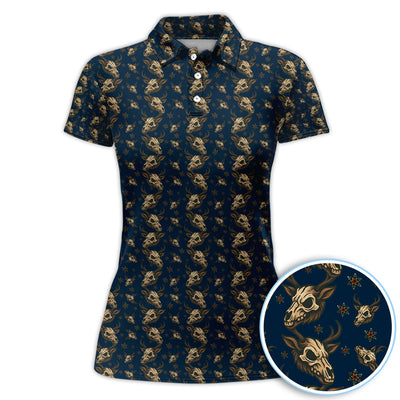 Krampus Christmas Pattern Golf Shirt, Crazy Xmas Golf Polos, Golf Gift For Men
