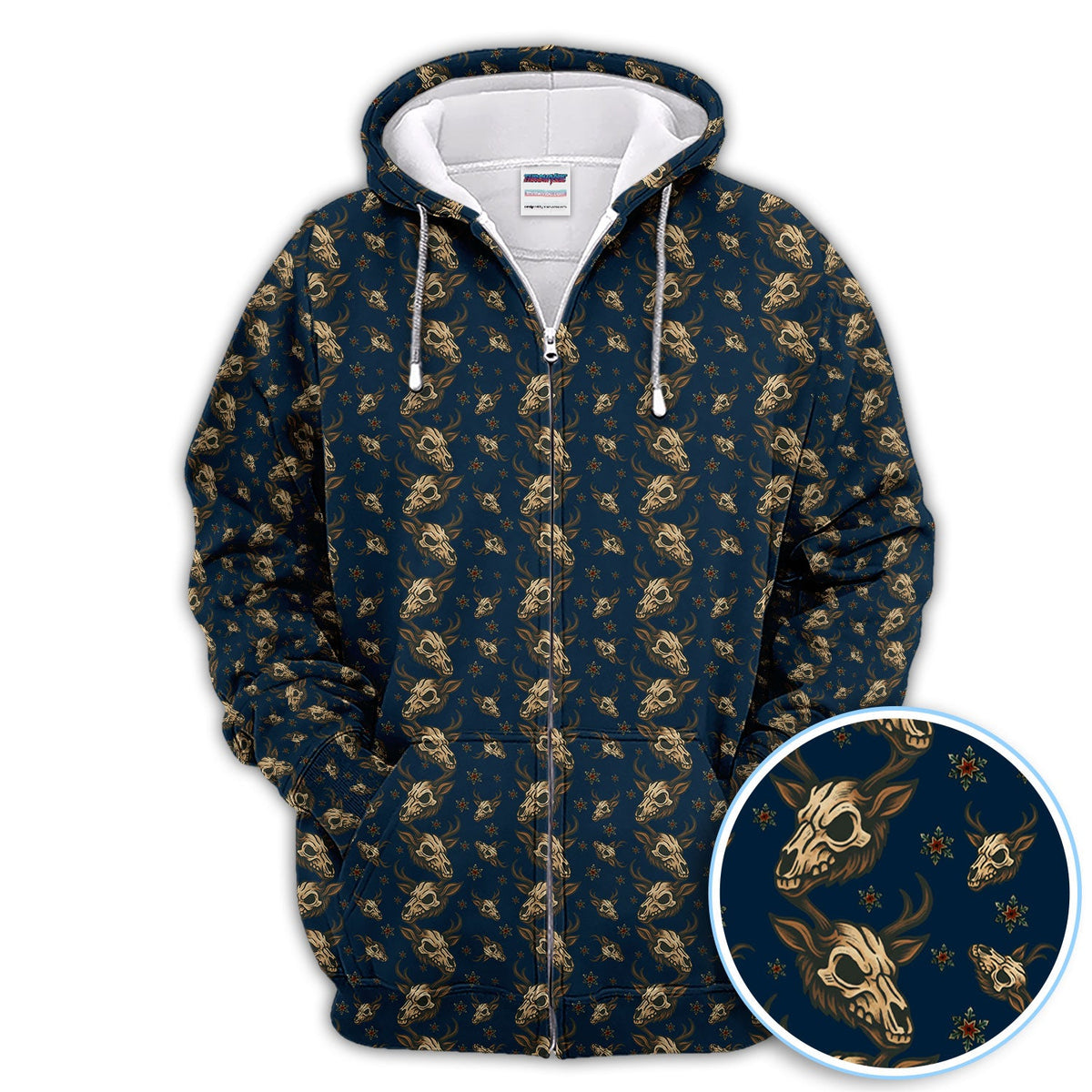 Krampus Christmas Pattern Golf Shirt, Crazy Xmas Golf Polos, Golf Gift For Men
