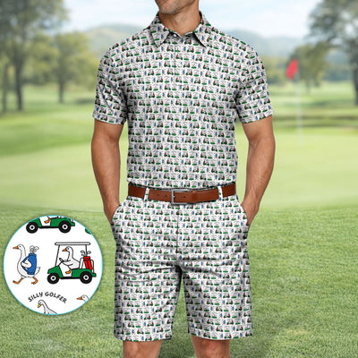 Silly Golfer Goose Golf Set, Funny Pattern Golf Set For Men, Golf Gift For Golfer