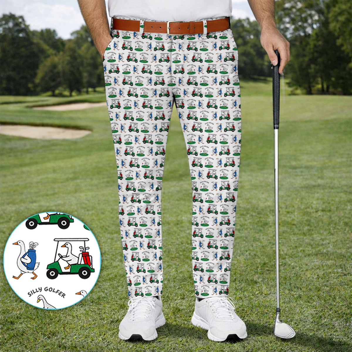 Silly Golfer Goose Golf Set, Funny Pattern Golf Set For Men, Golf Gift For Golfer