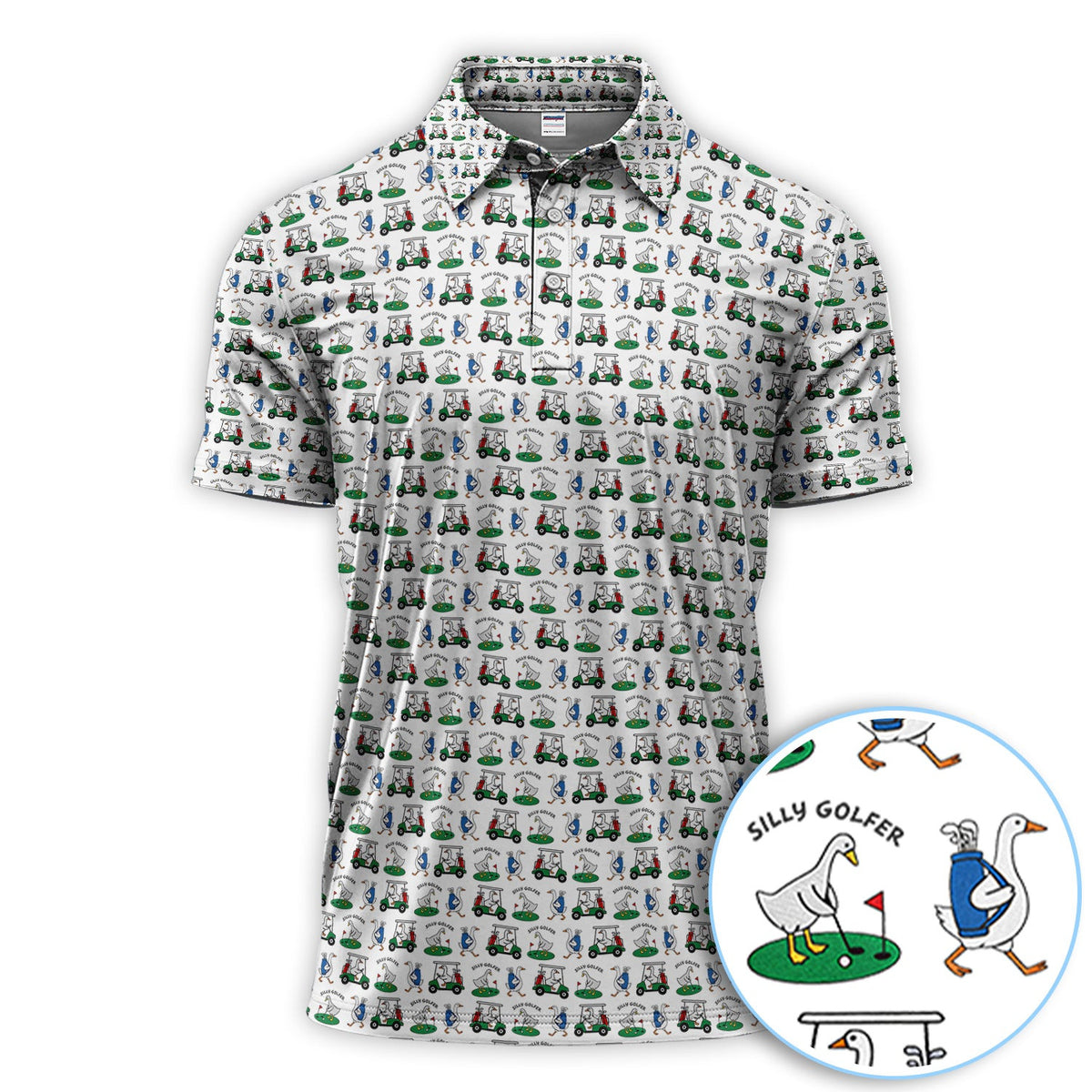 Silly Golfer Goose Golf Set, Funny Pattern Golf Set For Men, Golf Gift For Golfer