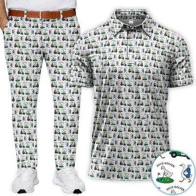 Silly Golfer Goose Golf Set, Funny Pattern Golf Set For Men, Golf Gift For Golfer