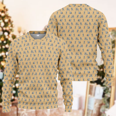 Funny Bigfoot Pattern Golf Ugly Sweater, Squatch Bigfoot Golf Sweater, Crazy Golf Gift For Men