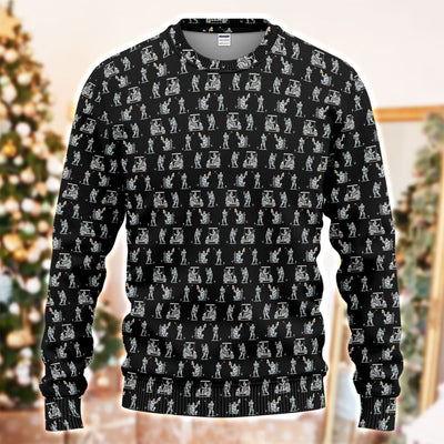 Funny Bigfoot Pattern Golf Ugly Sweater, Squatch Bigfoot Golf Sweater, Crazy Golf Gift For Men