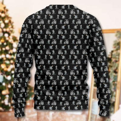 Funny Bigfoot Pattern Golf Ugly Sweater, Squatch Bigfoot Golf Sweater, Crazy Golf Gift For Men