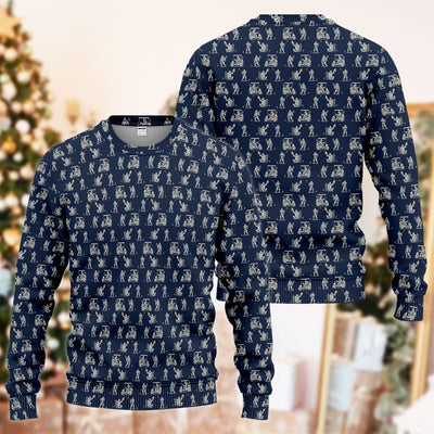 Funny Bigfoot Pattern Golf Ugly Sweater, Squatch Bigfoot Golf Sweater, Crazy Golf Gift For Men