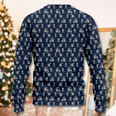 Funny Bigfoot Pattern Golf Ugly Sweater, Squatch Bigfoot Golf Sweater, Crazy Golf Gift For Men