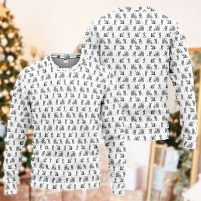 Funny Bigfoot Pattern Golf Ugly Sweater, Squatch Bigfoot Golf Sweater, Crazy Golf Gift For Men