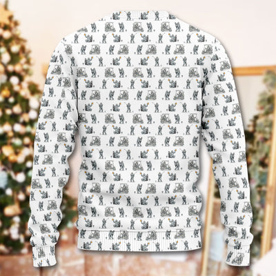 Funny Bigfoot Pattern Golf Ugly Sweater, Squatch Bigfoot Golf Sweater, Crazy Golf Gift For Men
