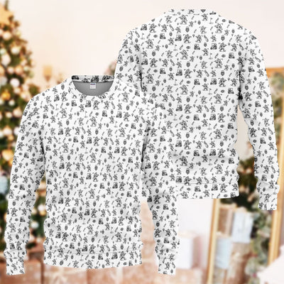 Squatch Bigfoot Pattern Golf Ugly Sweater, Funny Bigfoot Golf Sweater, Golf Gift For Men