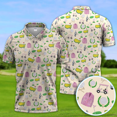 Crazy Pattern Golf Shirt, Vintage Golf Polos, Golf Gift For Golfer
