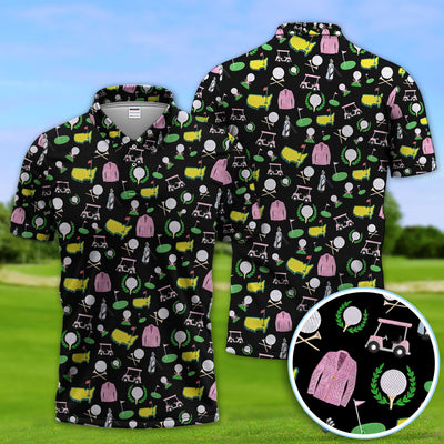 Crazy Pattern Golf Shirt, Vintage Golf Polos, Golf Gift For Golfer