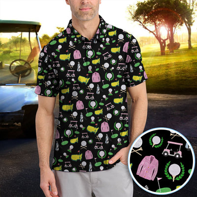 Crazy Pattern Golf Shirt, Vintage Golf Polos, Golf Gift For Golfer