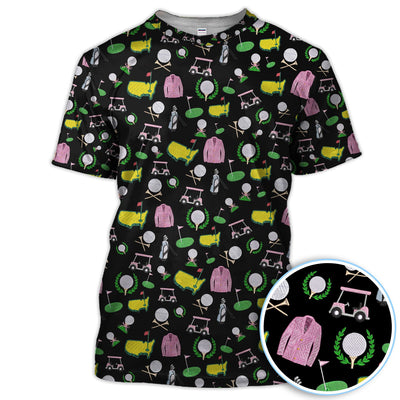 Crazy Pattern Golf Shirt, Vintage Golf Polos, Golf Gift For Golfer