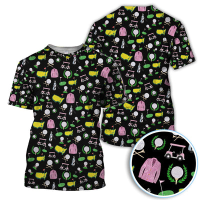 Crazy Pattern Golf Shirt, Vintage Golf Polos, Golf Gift For Golfer