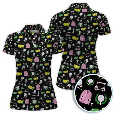 Crazy Pattern Golf Shirt, Vintage Golf Polos, Golf Gift For Golfer