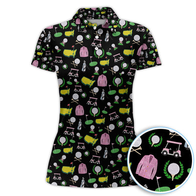 Crazy Pattern Golf Shirt, Vintage Golf Polos, Golf Gift For Golfer