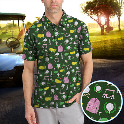 Crazy Pattern Golf Shirt, Vintage Golf Polos, Golf Gift For Golfer