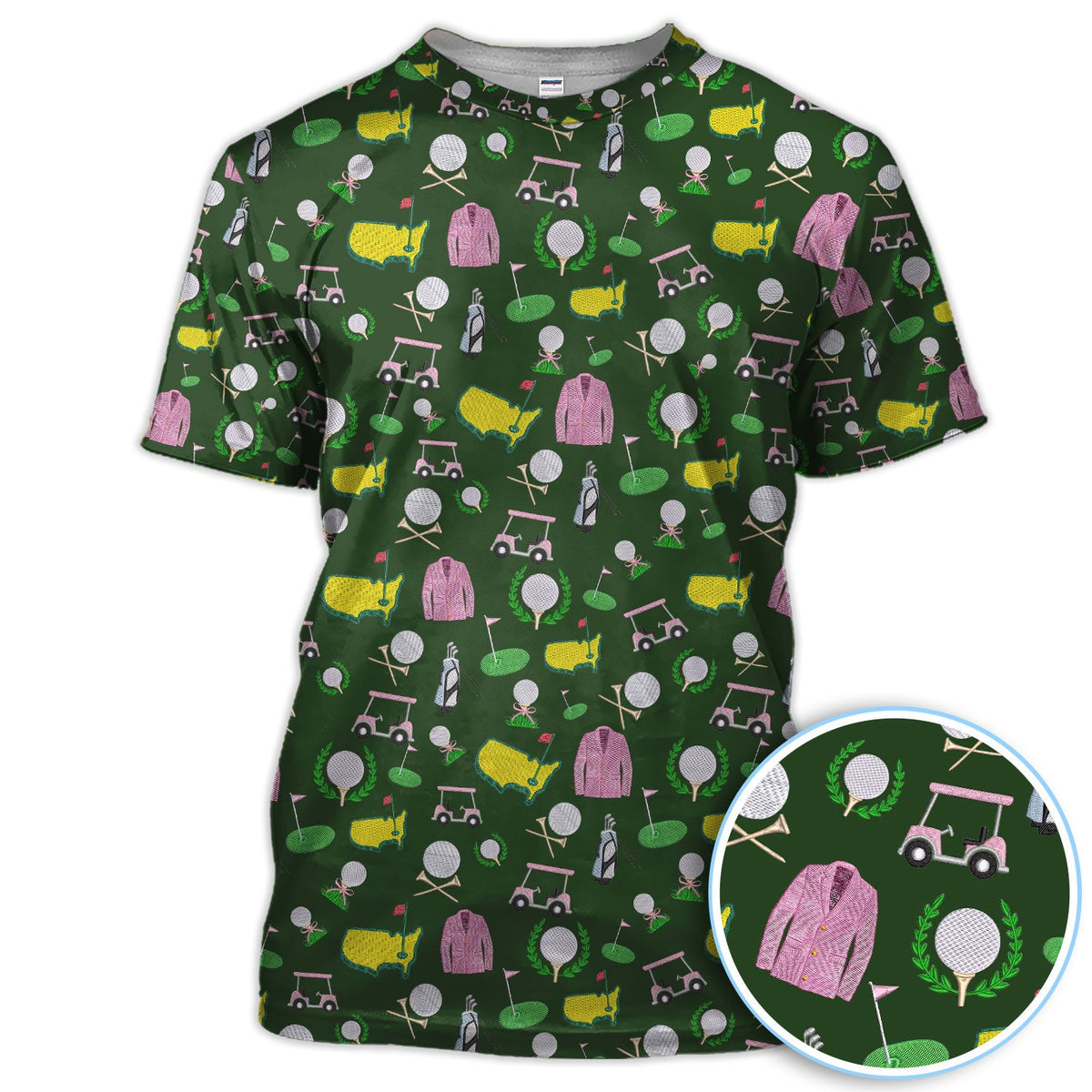 Crazy Pattern Golf Shirt, Vintage Golf Polos, Golf Gift For Golfer