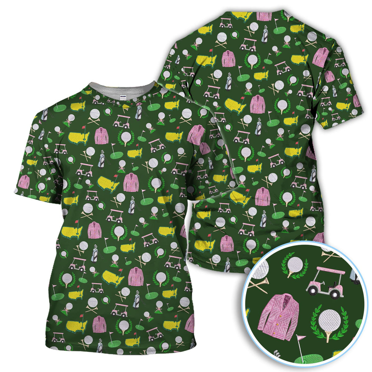 Crazy Pattern Golf Shirt, Vintage Golf Polos, Golf Gift For Golfer