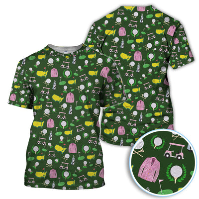 Crazy Pattern Golf Shirt, Vintage Golf Polos, Golf Gift For Golfer