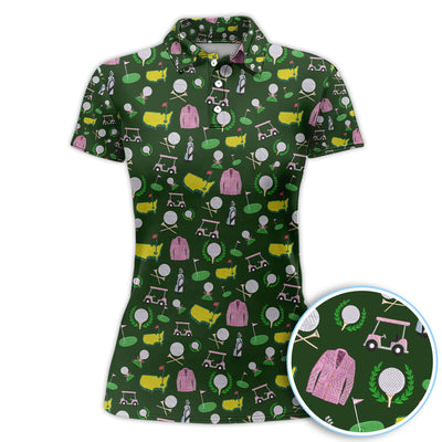 Crazy Pattern Golf Shirt, Vintage Golf Polos, Golf Gift For Golfer