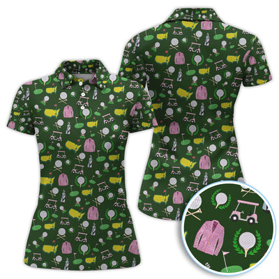 Crazy Pattern Golf Shirt, Vintage Golf Polos, Golf Gift For Golfer