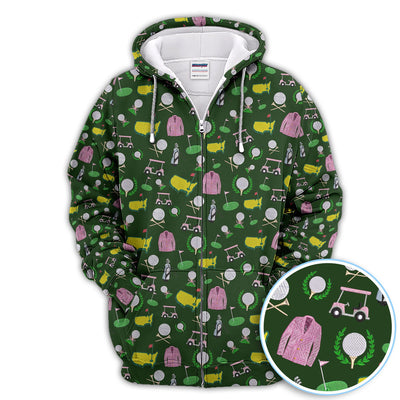 Crazy Pattern Golf Shirt, Vintage Golf Polos, Golf Gift For Golfer